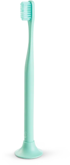 Electric Toothbrush Mint Green Standing PNG Image