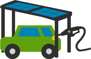 Electric Vehicle Charging Station PNG with transparent background