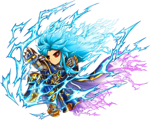 Electric Warrior Art PNG Image