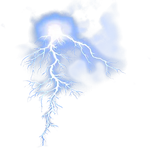 Electrifying_ Blue_ Lightning_ Display PNG Image