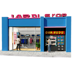 Electronics Shop Facade PNG bes66 PNG image with transparent background