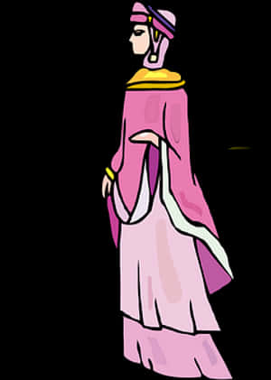 Elegant Animated Princess PNG image with transparent background