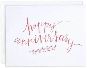 Elegant Anniversary Card PNG Image