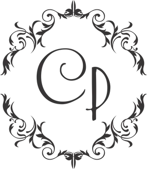 Elegant Arabesque Monogram C D PNG Image