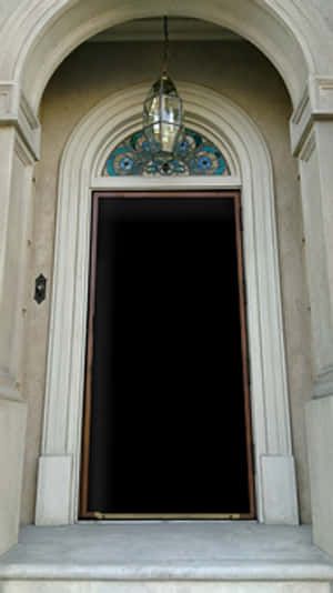 Elegant Archway Entrance Door PNG
