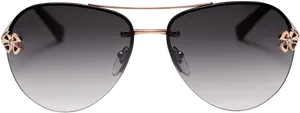 Elegant Aviator Sunglasses PNG Image