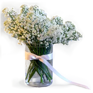 Elegant Babys Breath Floral Arrangement Png Yhi PNG Image