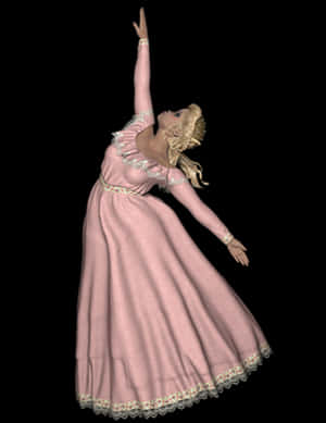 Elegant Ballerina Pose PNG