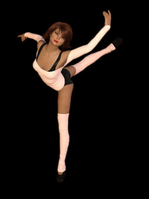Elegant Ballerina Pose PNG image with transparent background