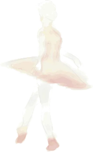 Elegant Ballerina Silhouette PNG Image