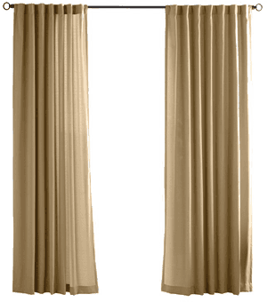 Elegant Beige Curtains PNG with transparent background
