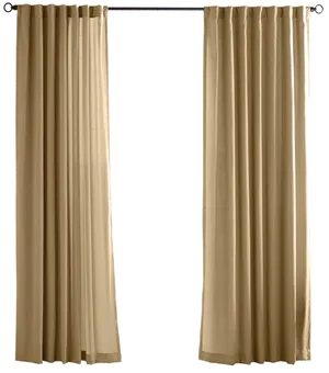 Elegant Beige Curtains PNG Image