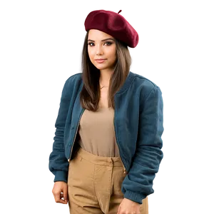 Elegant Beret Outfit Png 89 PNG Image