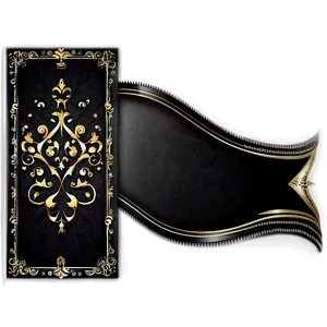 Elegant Black Banner Png 06132024 PNG Image