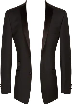 Elegant Black Blazer Design PNG Image