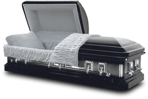 Open Coffin Png - Black Casket PNG image with transparent background