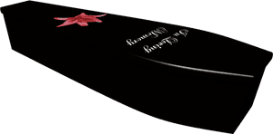 In Loving Memory Printed Wooden Coffin - Coffin PNG image with transparent background