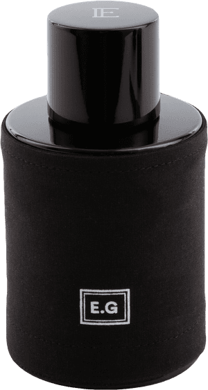 Elegant Black Cologne Bottle PNG image with transparent background
