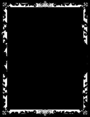 Filigree Border Png - Black And White Abstract Border, Transparent Png PNG