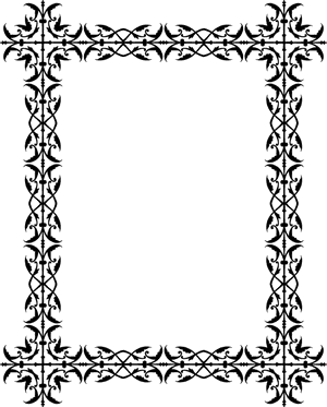 Elegant Black Frame Design PNG