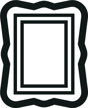 Elegant Black Frame Design PNG
