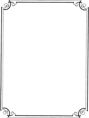 Elegant Black Frame Design PNG Image