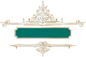 Elegant Black Gold Frame Design PNG Image