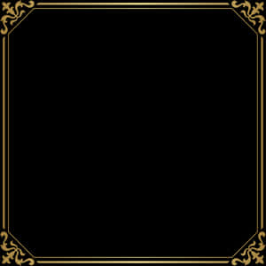 Elegant Black Gold Frame Design PNG
