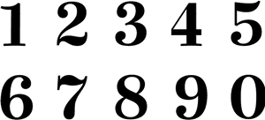 Stencil Number Letter Font - Number Font Tattoo, HD Png Download PNG