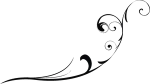 Elegant Black Swirl Design PNG Image