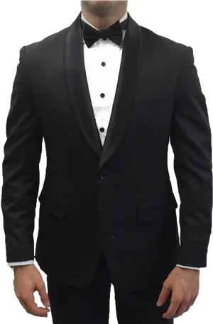 Elegant Black Tuxedo PNG Image