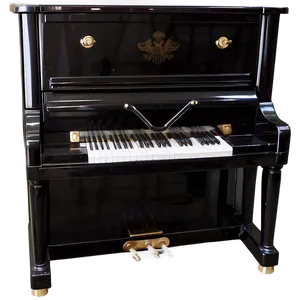 Elegant Black Upright Piano Png 49 PNG Image