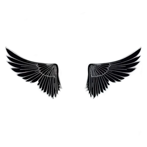 Elegant Black Wings Illustration Png Cgs PNG Image