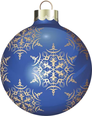 Elegant Blue Christmas Ball PNG Image