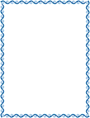 Elegant Blue Scalloped Border PNG Image