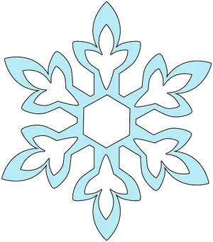 Elegant Blue Snowflake Design PNG Image