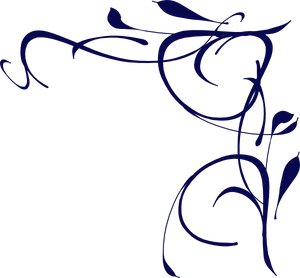 Elegant Blue Swirls Design PNG Image