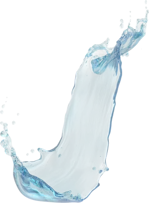 Elegant Blue Water Splash PNG Image