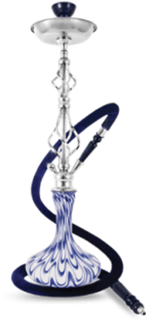 Sub-zero 30' Hookah - Blue And White Hookah PNG