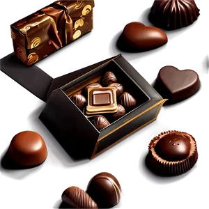 Elegant Box Of Chocolates Png Nae67 PNG Image