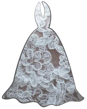 Elegant Bridal Gown Design PNG Image