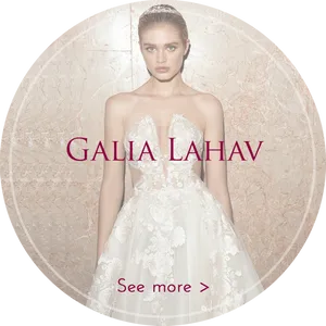 Elegant Bridal Gown Promotion PNG Image