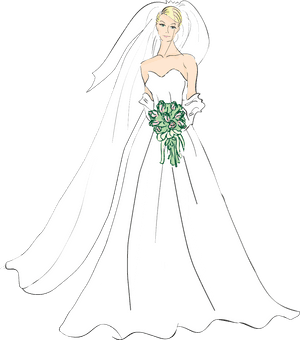 Bridal Good Wedding Bride Cli - Bride Clipart, HD Png Download PNG