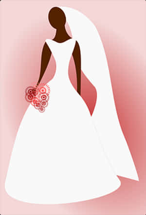 Elegant Bride Vector Illustration PNG