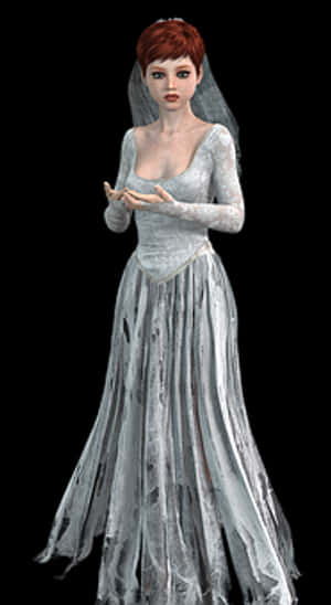 Elegant Bride3 D Character PNG