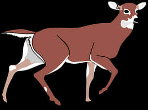 Elegant Brown Deer Illustration PNG image with transparent background