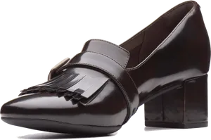 Elegant Brown Ladies Loafer Shoe PNG Image