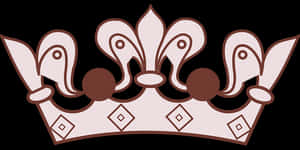 Elegant Brownand Beige Crown Graphic PNG image with transparent background