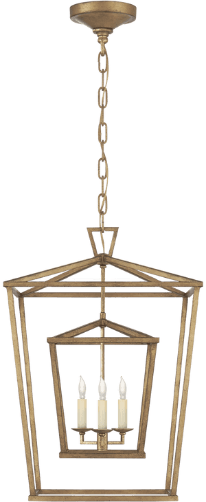 Elegant Ceiling Candle Lantern PNG image with transparent background