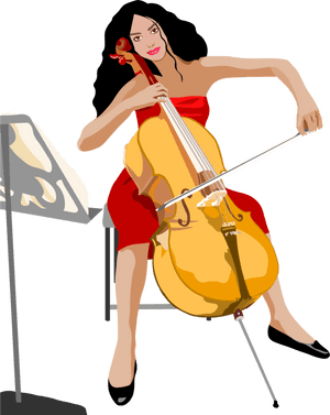 String Instrument,viola,bowed String Instrument - Person Playing Cello Clipart, HD Png Download PNG